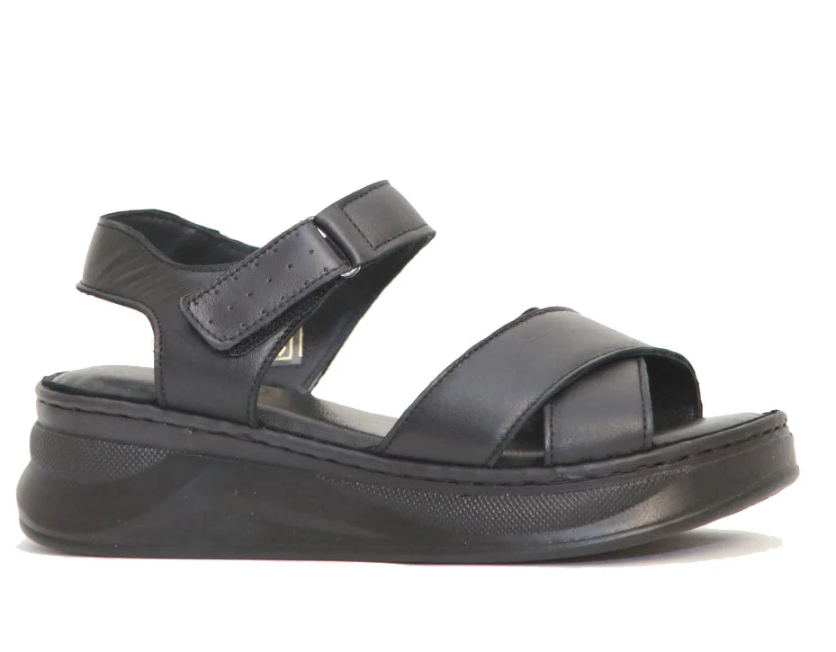 Φωτογραφία προϊόντος: Anteos Shoes Anteos 2024-51 Γυναικεία Ανατομικά Πέδιλα από δέρμα σε Μαύρο χρώμα