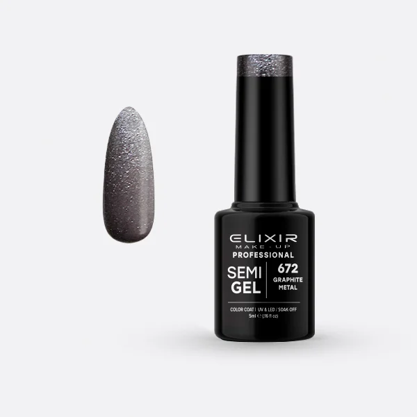 Φωτογραφία προϊόντος: Elixir Ημιμόνιμο βερνίκι 5ml 672 (Graphite Metal)