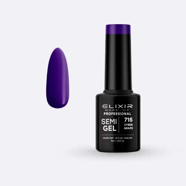Φωτογραφία προϊόντος: Elixir Ημιμόνιμο βερνίκι 5ml 715 (Cyber Grape)