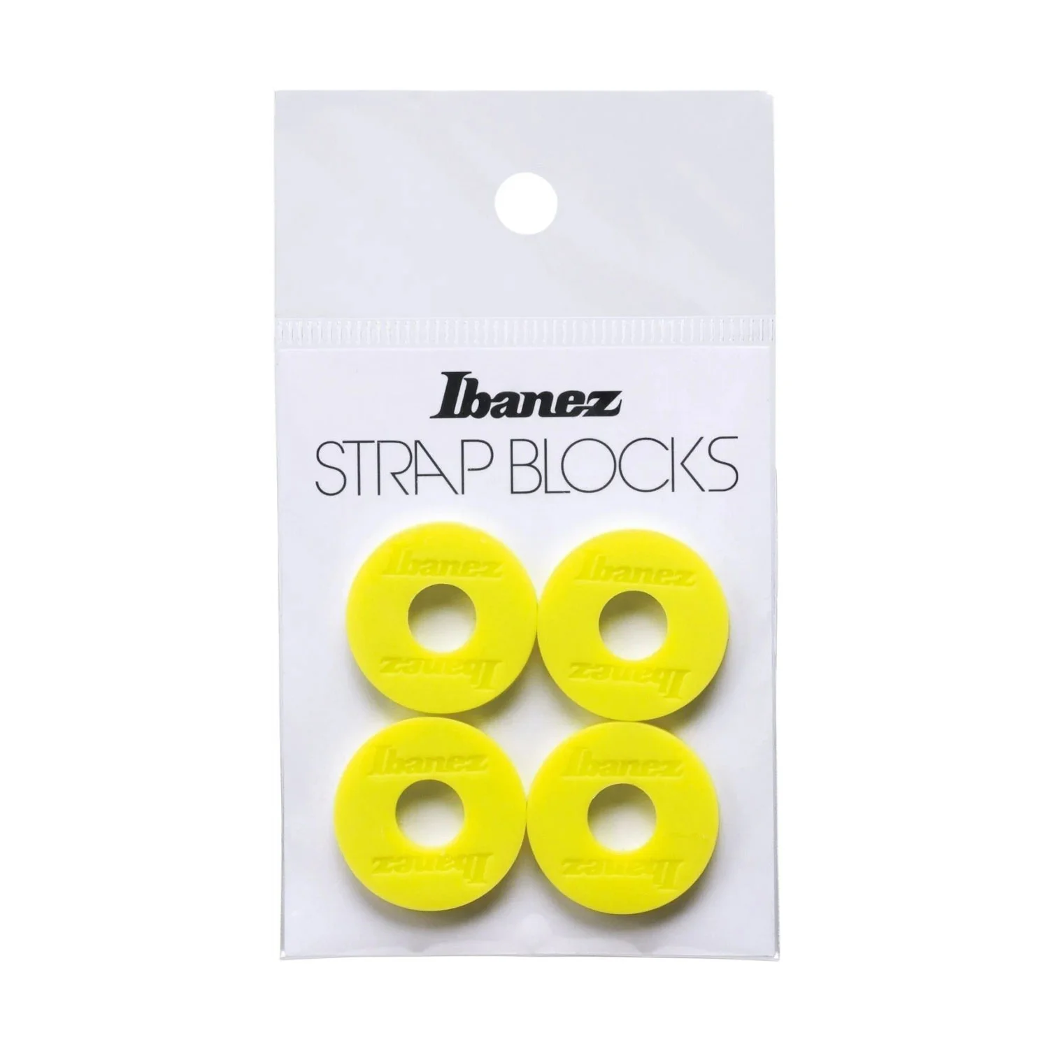 Φωτογραφία προϊόντος: Ibanez ISB4-YE Strap Block - Ασφάλειες Ζώνης Κιθάρας από Σιλικόνη, 4 τμχ