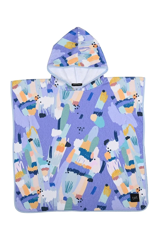 Φωτογραφία προϊόντος: Teeter totter Παιδικό Poncho Brush Blue one size