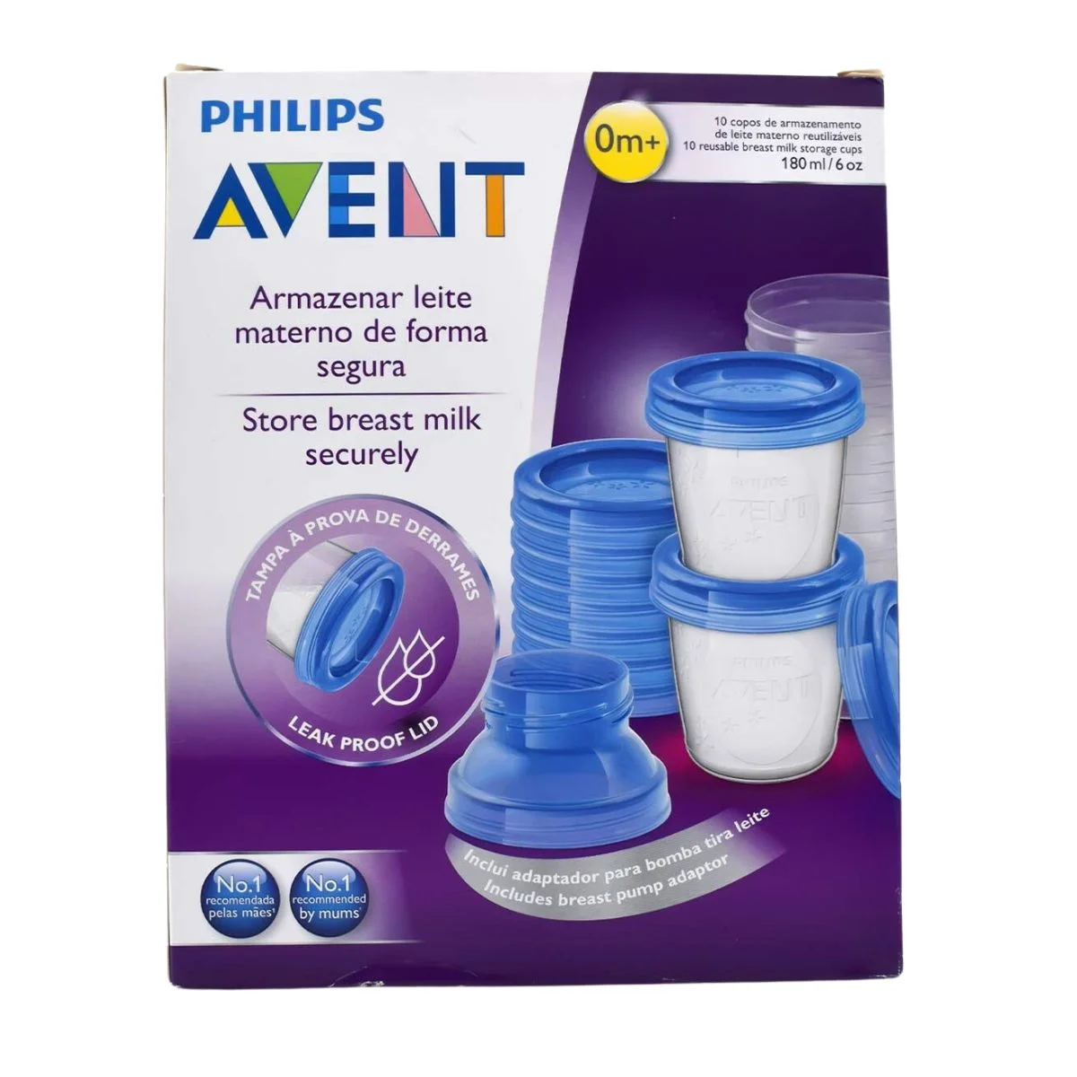 Φωτογραφία προϊόντος: Avent,Avent Εγκυμοσύνη και Θηλασμός Philips Avent Δοχεία Αποθήκευσης Μητρικού Γάλακτος 180ml 10τμχ