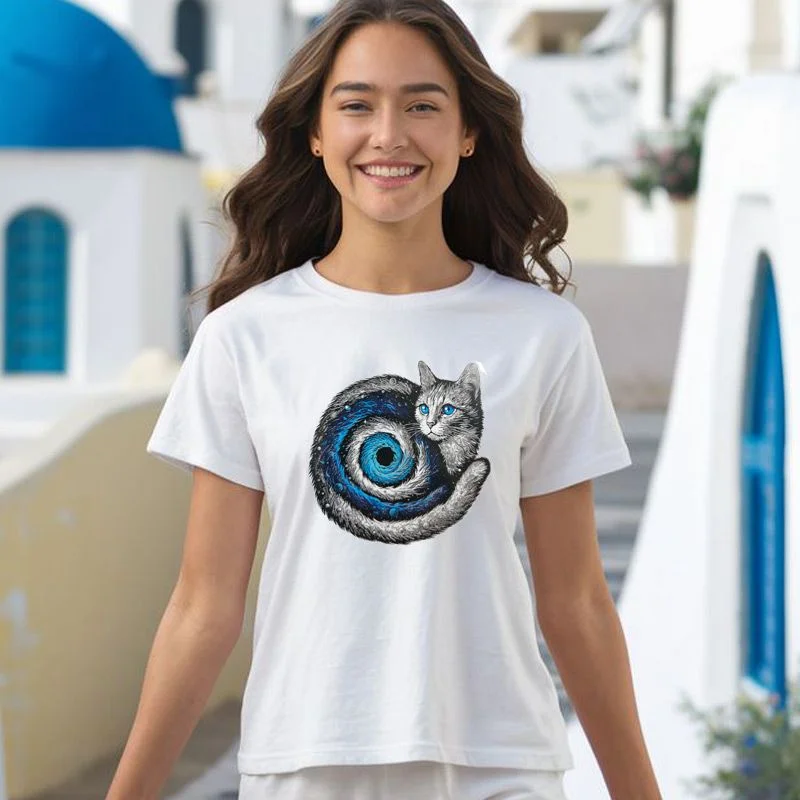 Φωτογραφία προϊόντος: Prime T-Shirt Γυναικείο με σχέδιο Μάτι Γάτα 522