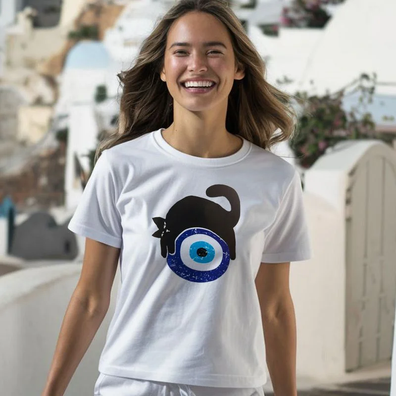 Φωτογραφία προϊόντος: Prime T-Shirt Γυναικείο με σχέδιο Μάτι Γάτα 523