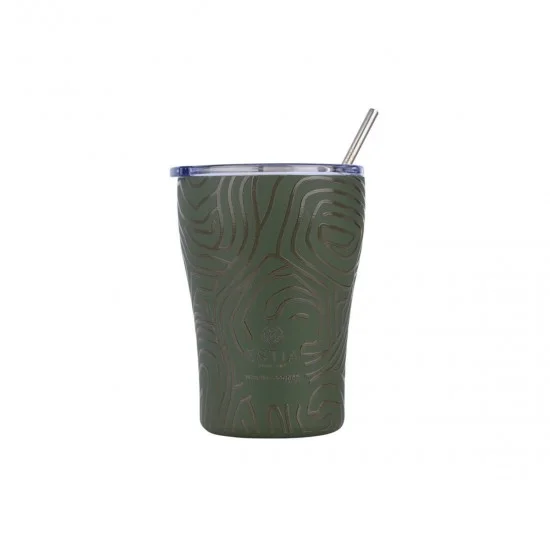 Φωτογραφία προϊόντος: Estia Home Art Estia Coffee Mug Save The Aegean Ανακυκλώσιμο Ποτήρι Θερμός Ανοξείδωτο BPA Free 350ml Olive Flow με Καλαμάκι 01-31725