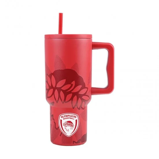 Φωτογραφία προϊόντος: Estia Home Art Θερμός Straw Tumbler XL 900ml Olympiakos BC 01-35969