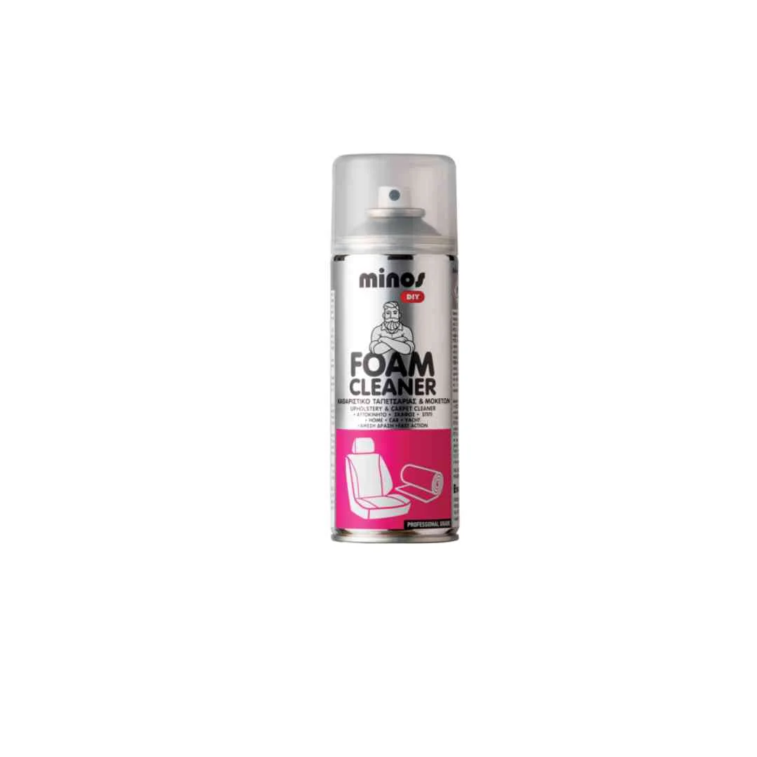 Φωτογραφία προϊόντος: MINOS FOAM CLEANER Καθαριστικός Αφρός Ταπετσαρίας και Μοκετών Άμεσης Δράσης 400 ml