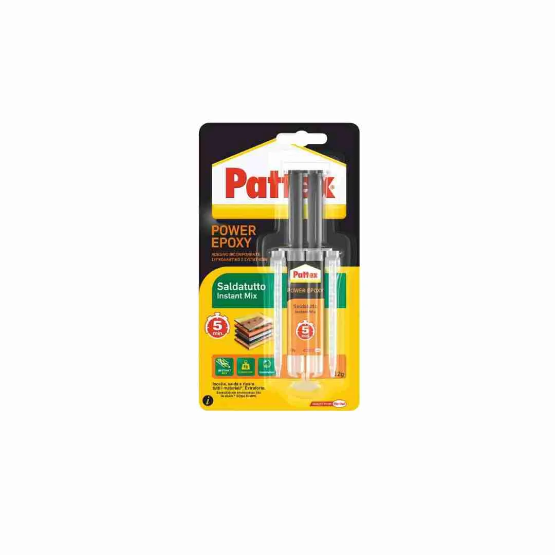 Φωτογραφία προϊόντος: PATTEX Saldatutto Mix Σύριγγα-Εποξική Κόλλα Γενικής Χρήσης 5 Λεπτών Διάφανη 12 g