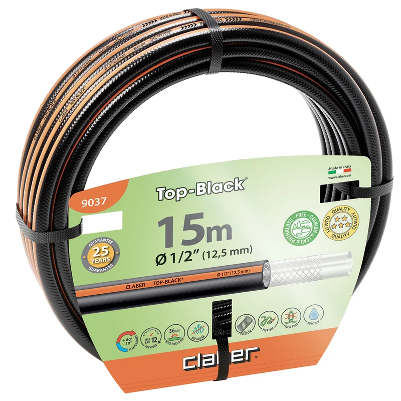 Φωτογραφία προϊόντος: Λάστιχο Νερού Top Black 1/2" 15m CLABER (9037)