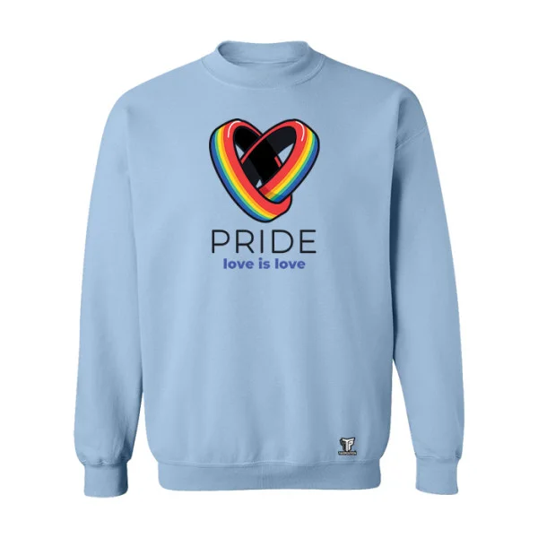 Φωτογραφία προϊόντος: Φούτερ Pride Love is Love Γαλάζιο – Takeposition Pride Edition (Ενηλίκων)