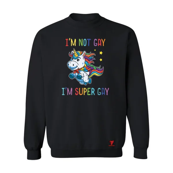 Φωτογραφία προϊόντος: Φούτερ Super Gay Μαύρο – Takeposition Pride Edition (Ενηλίκων)