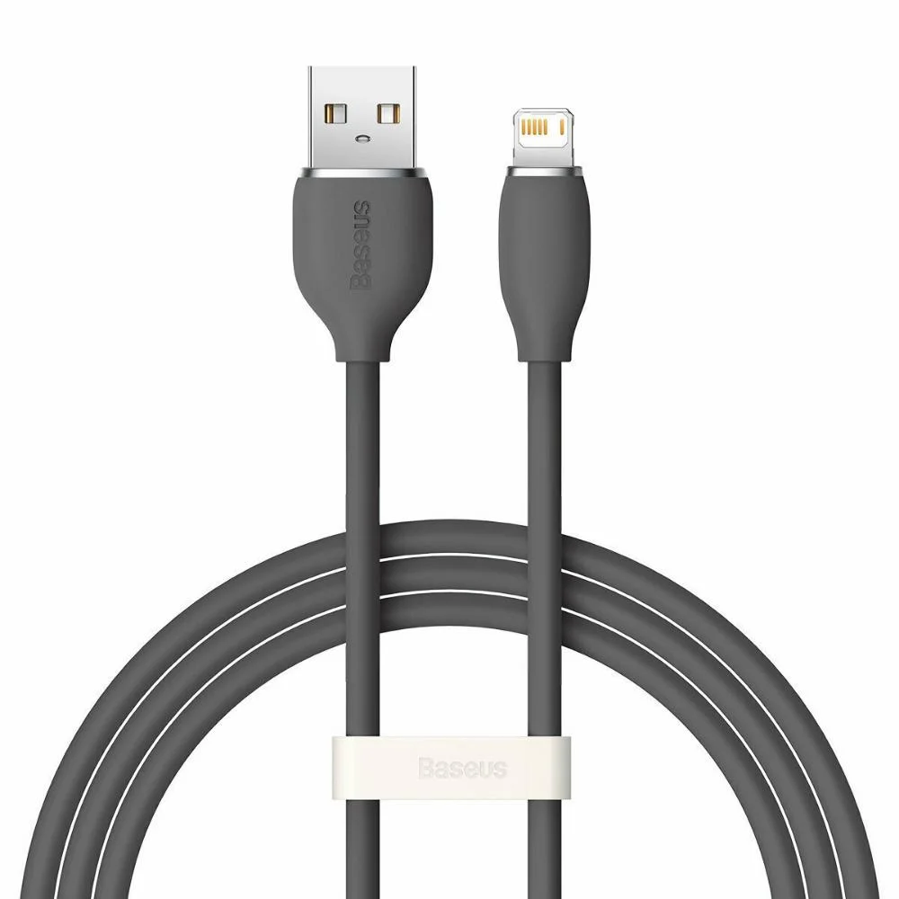 Φωτογραφία προϊόντος: Baseus Jelly Liquid Silica Gel USB to Lightning Cable Μαύρο 1.2m (CAGD000001) (BASCAGD000001)