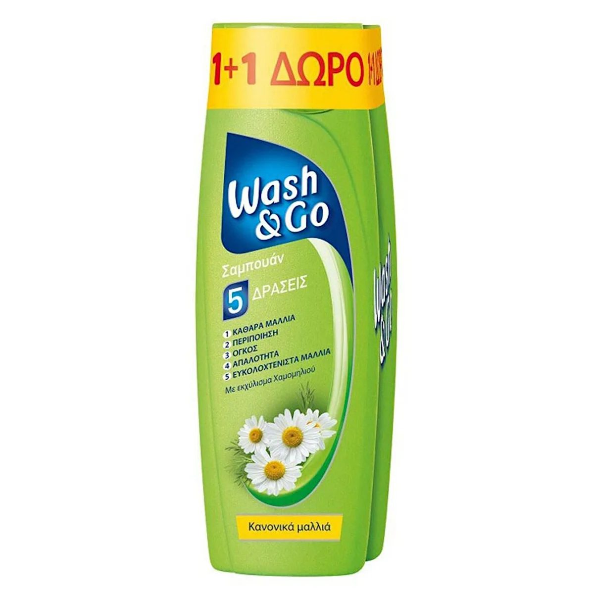 Φωτογραφία προϊόντος: Procter & Gamble Σαμπουάν Wash&Go Normal 400ml 1+1 Δώρο
