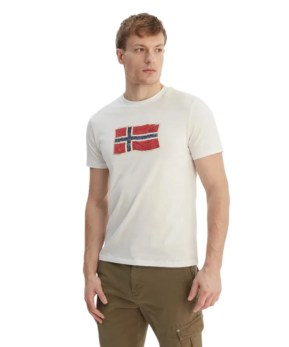 Φωτογραφία προϊόντος: Napapijri - Ανδρικό T-shirt S-Mahsa SS NP0A4FZB-FX1 Λευκό