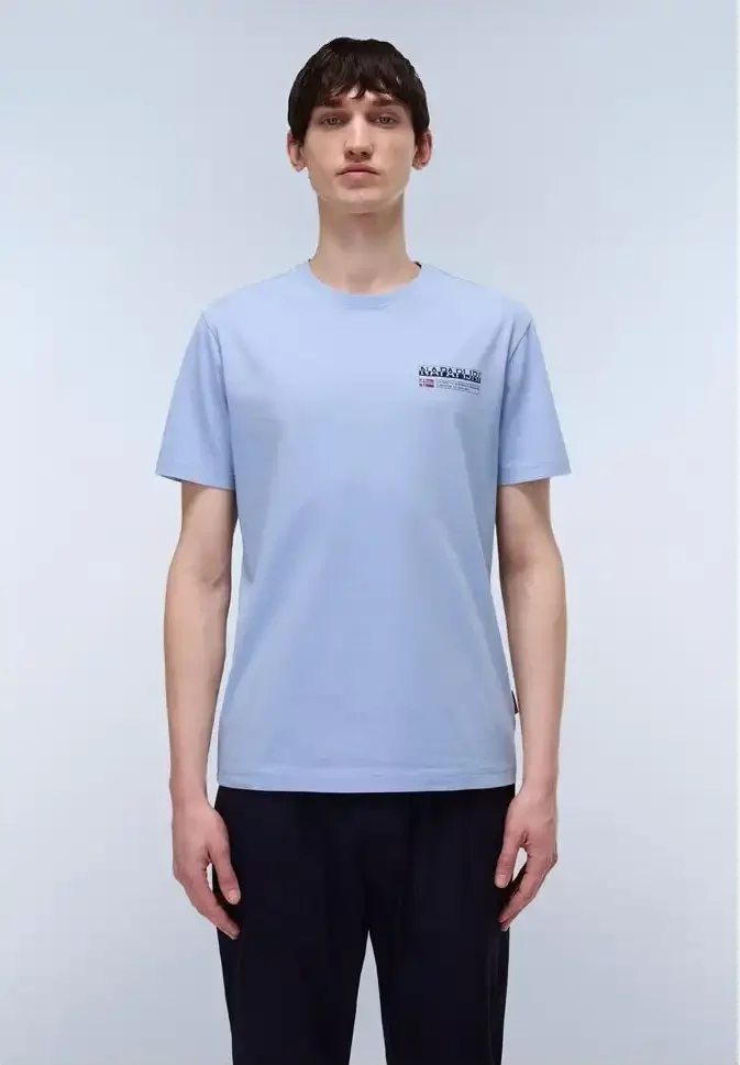 Φωτογραφία προϊόντος: Napapijri - Ανδρικό T-shirt Kasba Regular Fit NP0A4HQQ-I83 Μπλε Ανοιχτό