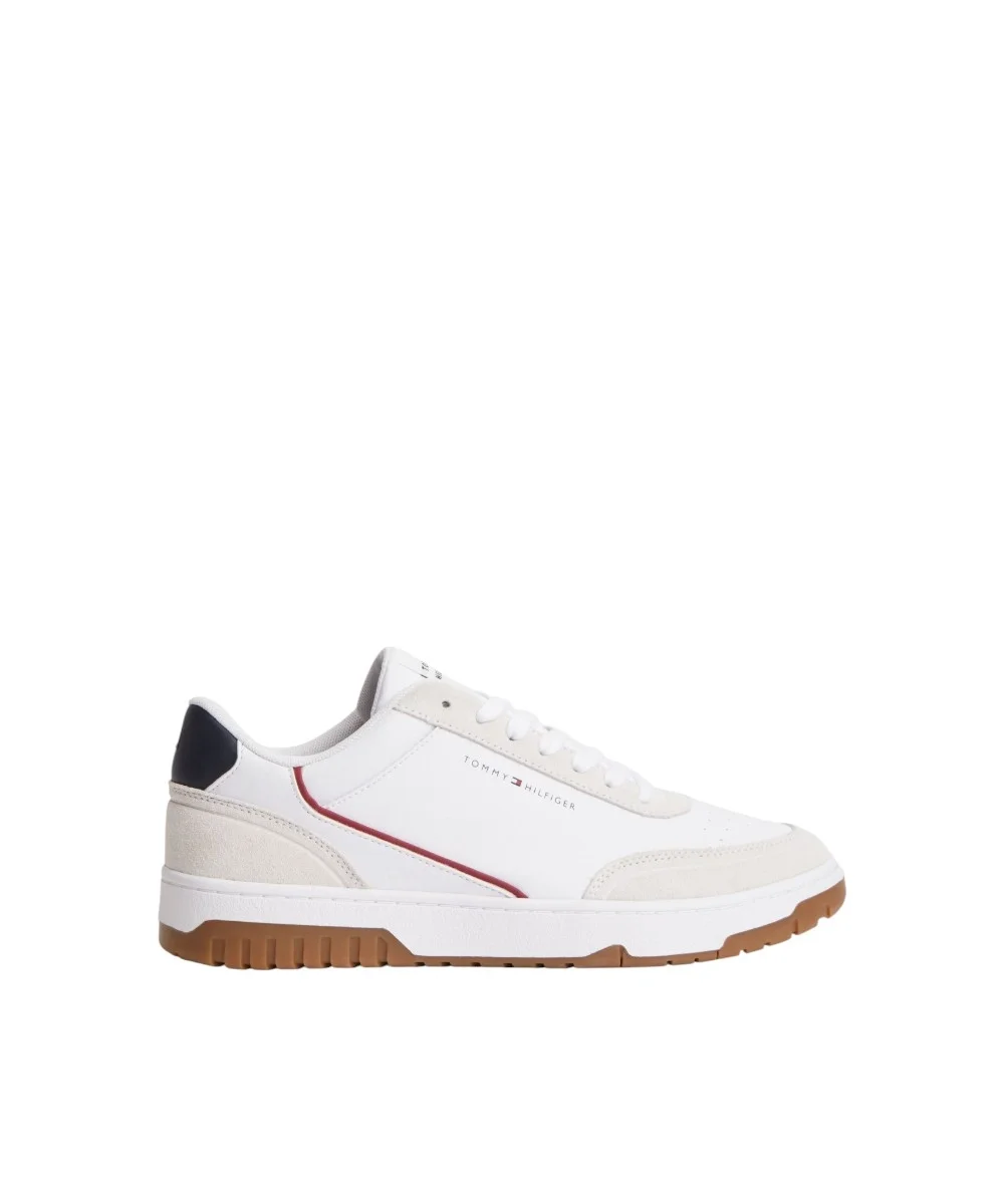 Φωτογραφία προϊόντος: Tommy Hilfiger - Ανδρικά Sneakers Th Basket Core Leather Suede Mix FM0FM05881-0GZ Λευκό