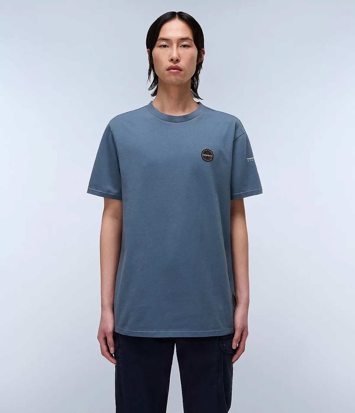 Φωτογραφία προϊόντος: Napapijri - Ανδρικό T-shirt S-Badge Ss Regular Fit NP0A4I3N-G1Y Μπλε Ραφ