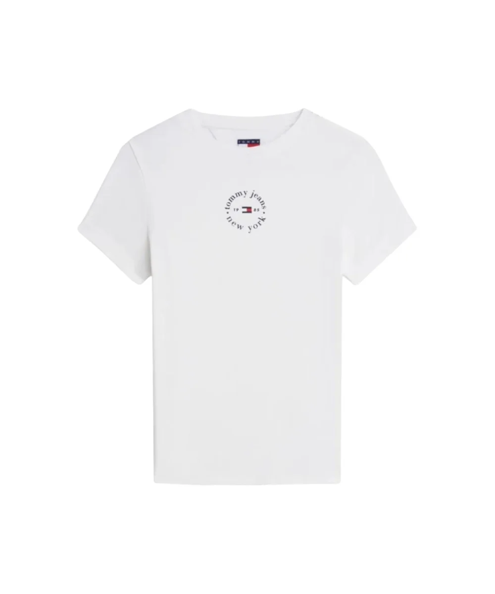 Φωτογραφία προϊόντος: Tommy Hilfiger - Γυναικείο T-shirt Slim Essential Logo Rib DW0DW22807-YBL Λευκό