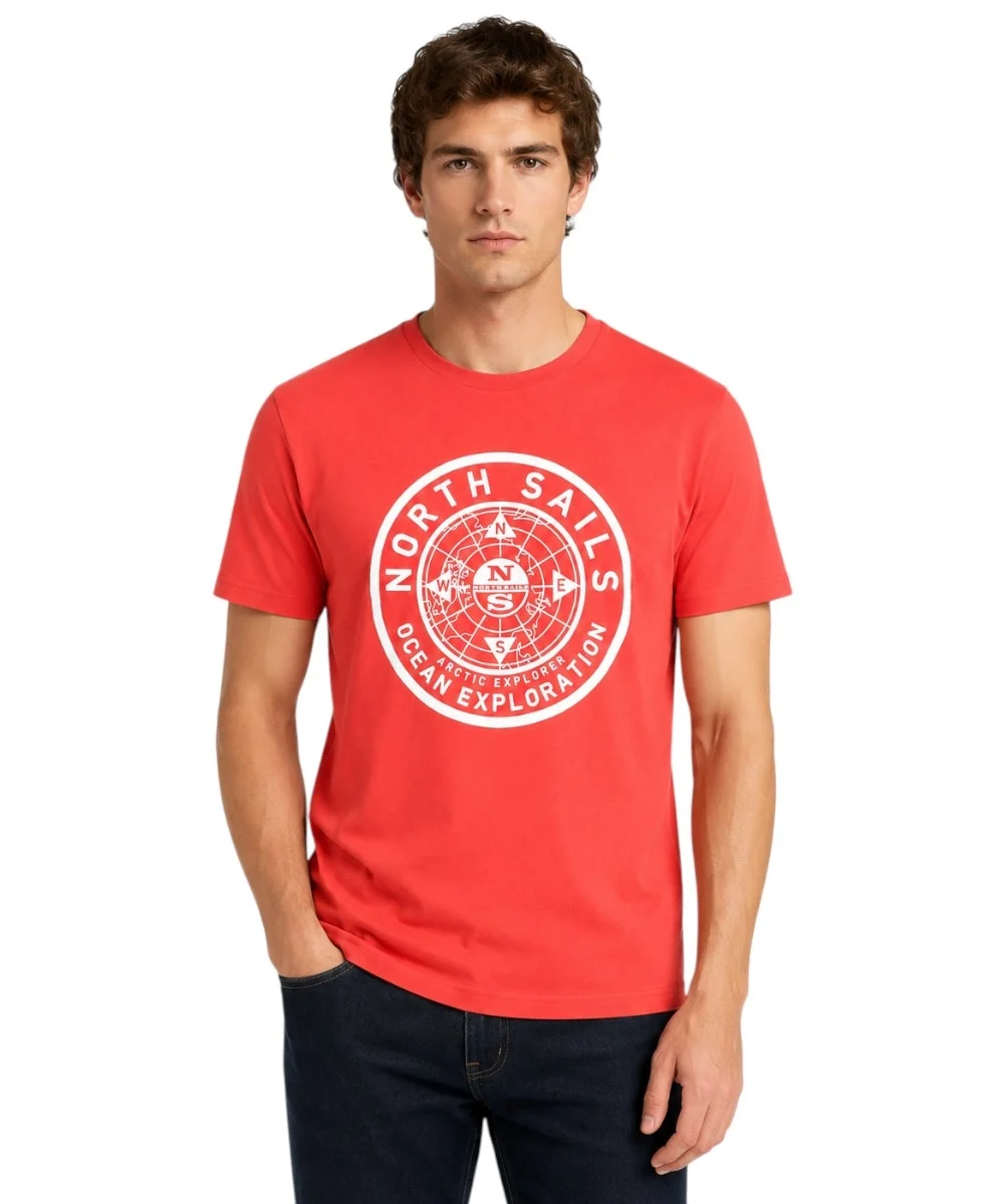 Φωτογραφία προϊόντος: North Sails - Ανδρικό T-shirt Κοντομάνικο Regular Fit 996025-000-0230 Κόκκινο