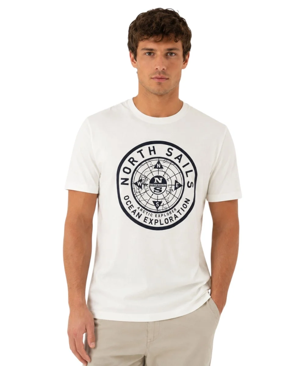 Φωτογραφία προϊόντος: North Sails - Ανδρικό T-shirt Κοντομάνικο Regular Fit 996025-000-0101 Λευκό