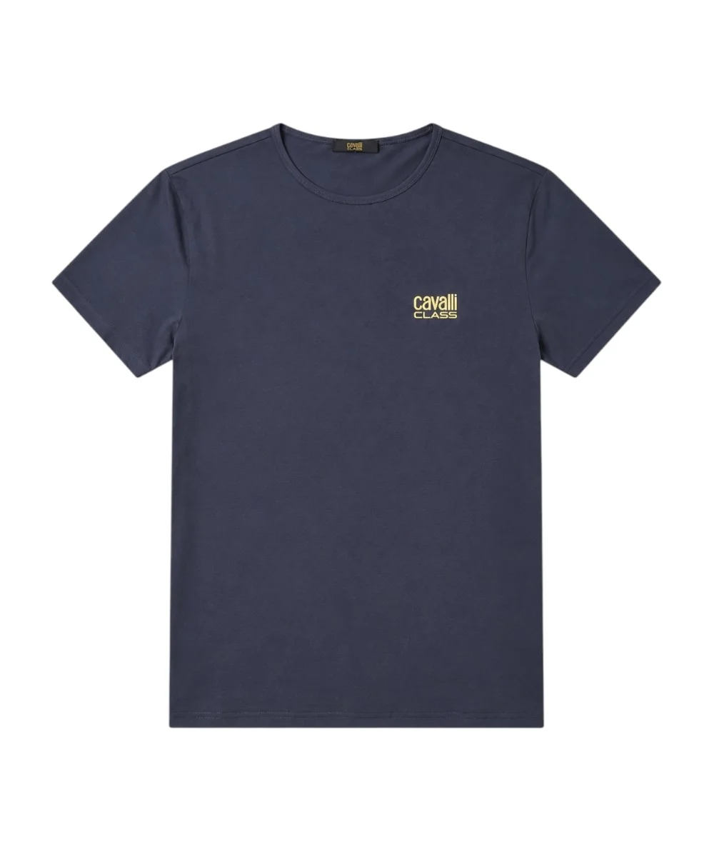 Φωτογραφία προϊόντος: Cavalli Class - Ανδρική Μπλούζα T-Shirt Κοντομάνικη Regular Fit QXO03DJD003-04926 Μπλε
