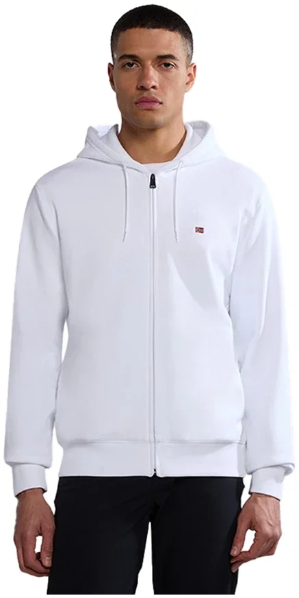 Φωτογραφία προϊόντος: Napapijri - Ανδρική Ζακέτα Balis Full Zip με Φερμουάρ και Κουκούλα Regular Fit NP0A4HHV-002 Λευκό