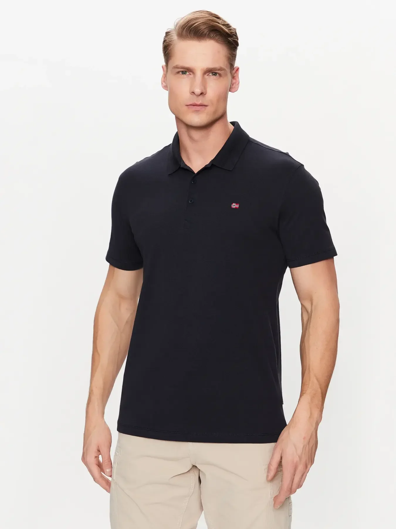 Φωτογραφία προϊόντος: Napapijri - Ανδρικό T-shirt Polo Ealis SS Regular Fit NP0A4H8B-176 Μπλε Σκούρο