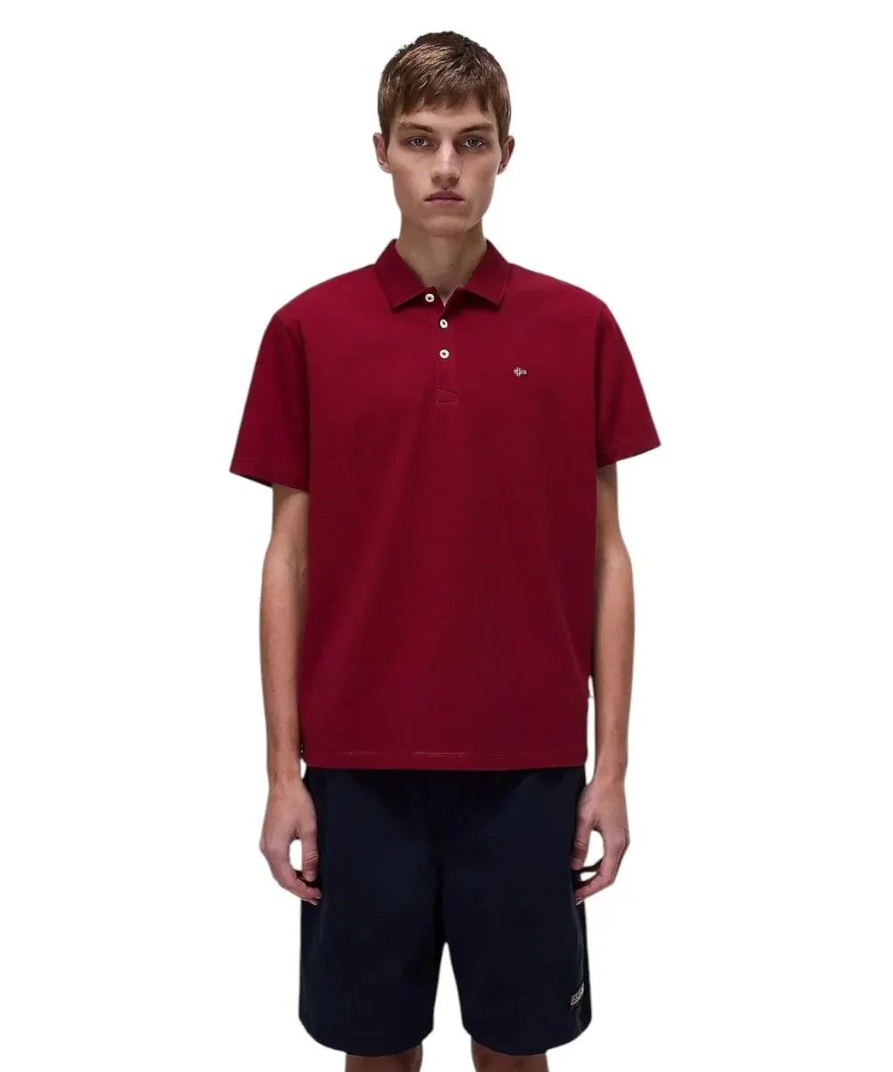 Φωτογραφία προϊόντος: Napapijri - Ανδρικό T-shirt Polo Ealis SS Regular Fit NP0A4H8B-R1E Μπορντό