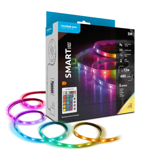 Φωτογραφία προϊόντος: Modee Lighting Modee Smart Ταινία LED 12W IP20 2700K + RGB 680lm με Τηλεχειριστήριο 5m