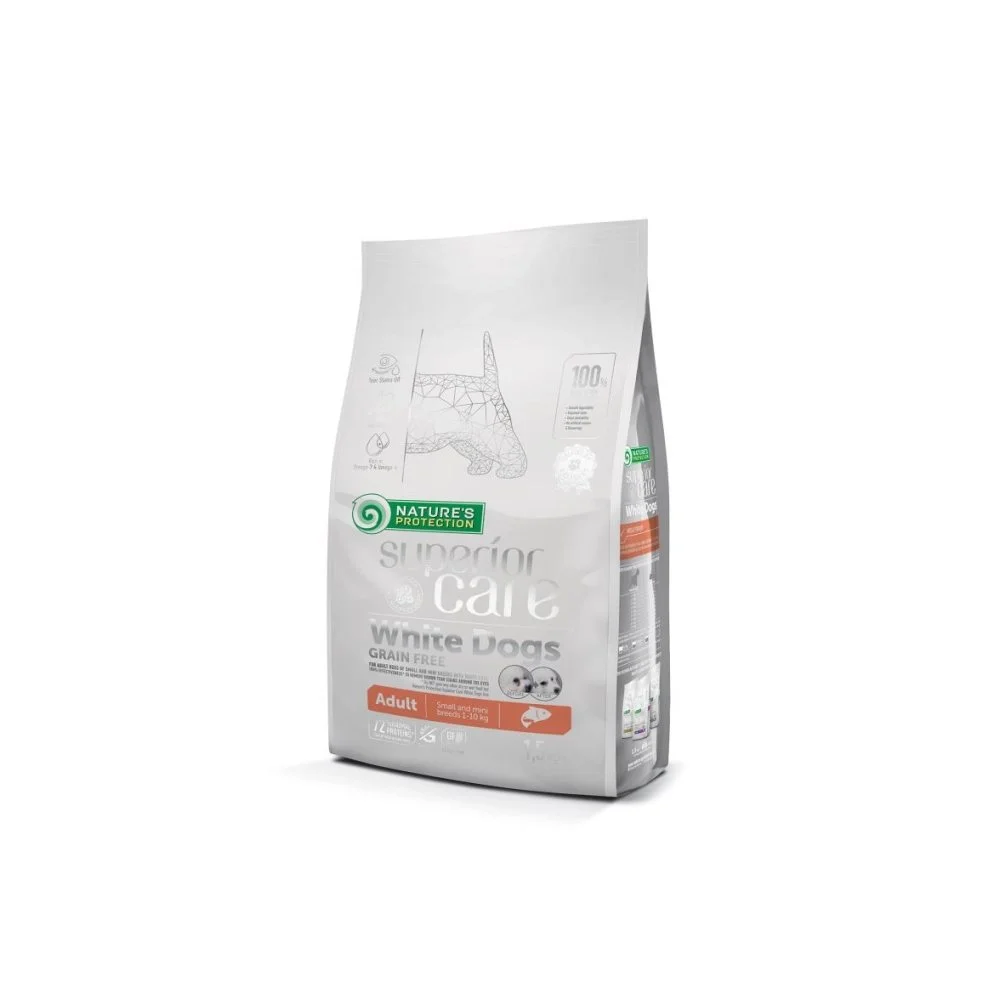 Φωτογραφία προϊόντος: Nature's protection Nature’s Protection Superior Care White Dogs Adult Small + Mini Σολομός 1,5kg
