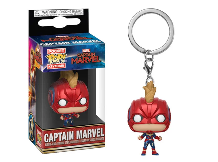 Φωτογραφία προϊόντος: Funko Μπρελόκ Captain Marvel with Helmet (Pocket POP!)