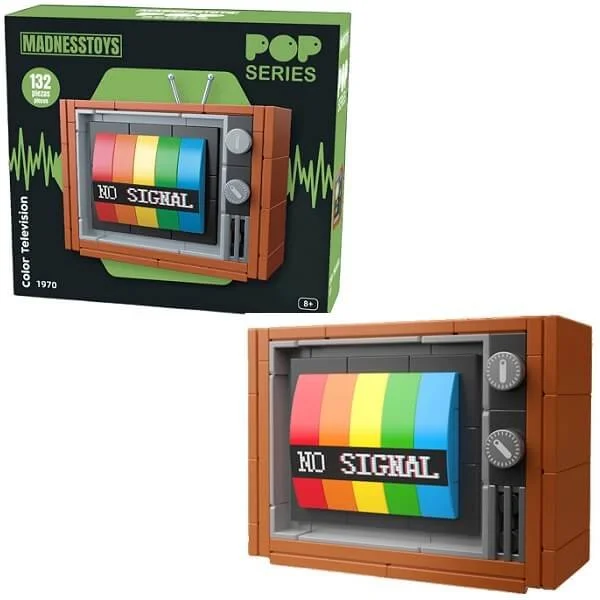 Φωτογραφία προϊόντος: MadnessToys Σετ Τουβλάκια Pop Series - Color Television 1970 Construction Kit 132 κομμάτια