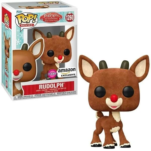 Φωτογραφία προϊόντος: Funko POP Movies Rudolph the Red-Nosed Reindeer - Rudolph Flocked 1260 Vinyl Figure Amazon Exclusive
