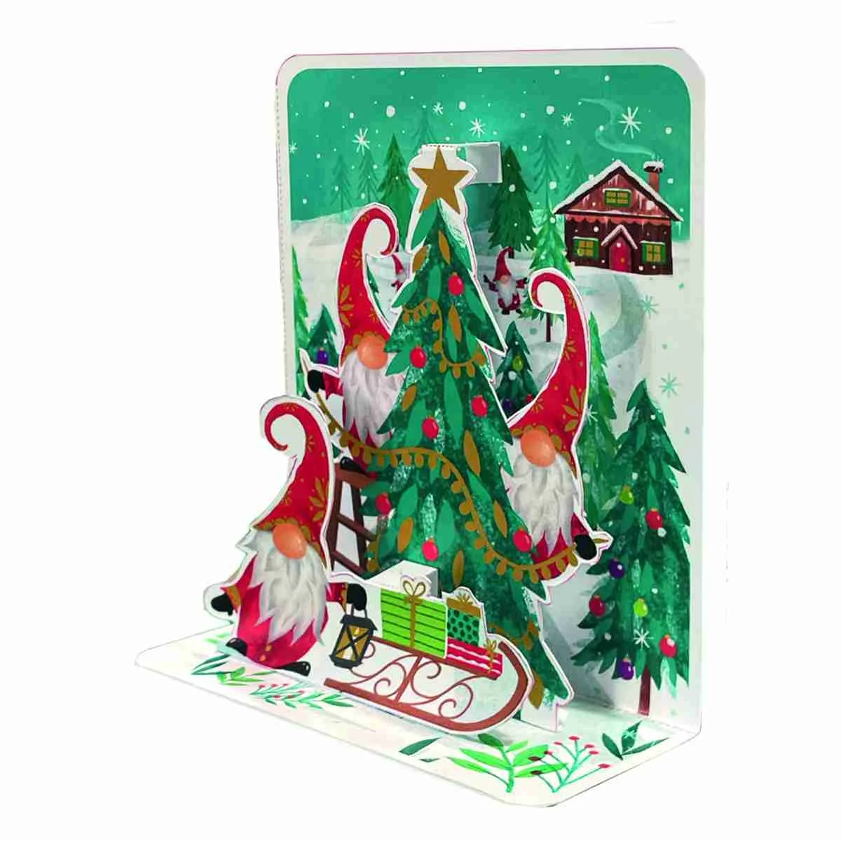 Φωτογραφία προϊόντος: Pictura Xmas 3D Αναδυόμενη Κάρτα Ξωτικά με Έλατο