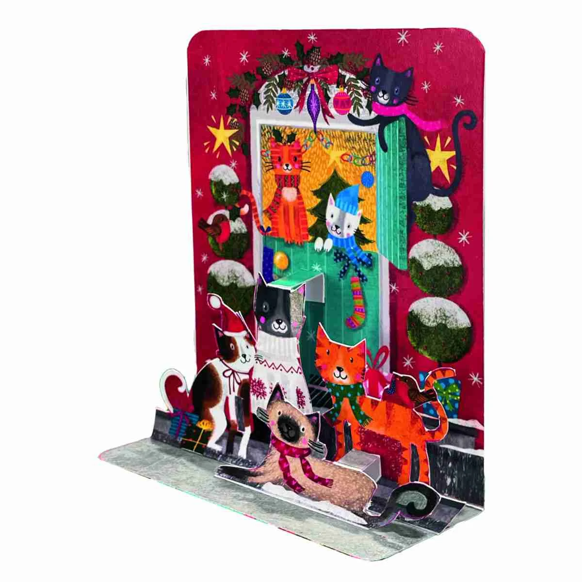 Φωτογραφία προϊόντος: Pictura Xmas 3D Αναδυόμενη Κάρτα Γατούλες με Δώρα