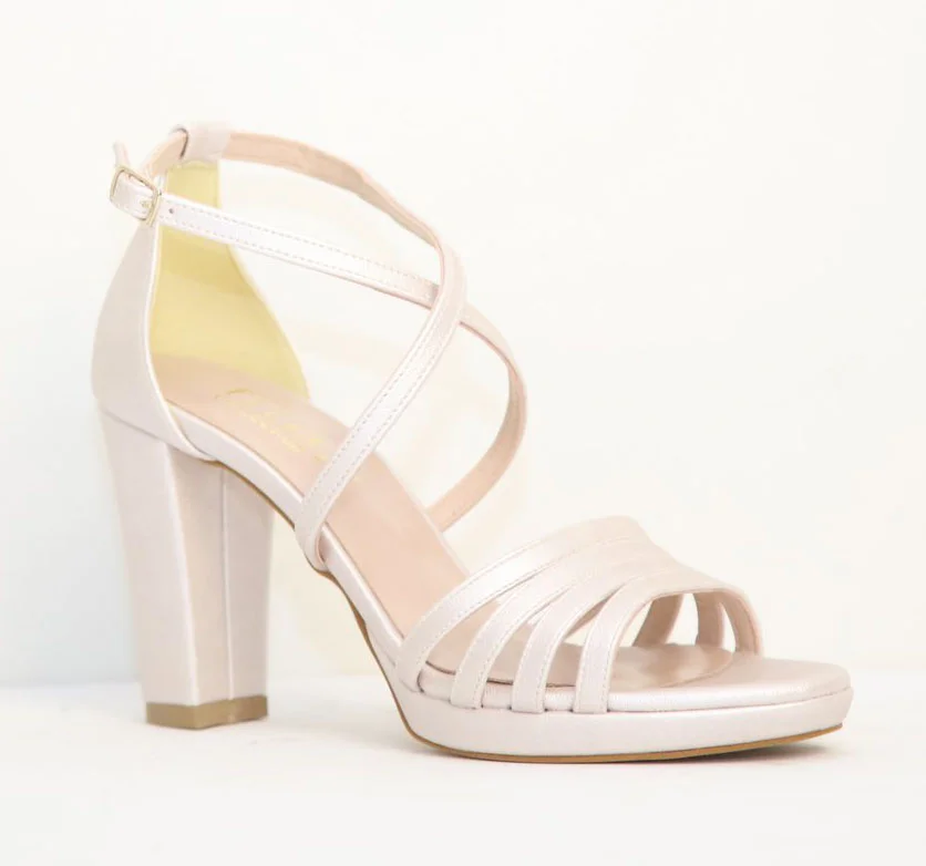 Φωτογραφία προϊόντος: Ellen Shoes 78136 Γυναικεία Πέδιλα από Eco σε Πέρλα Magna χρώμα