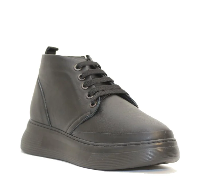 Φωτογραφία προϊόντος: Anteos Shoes Anteos Gotsi 371 Γυναικεία Μποτάκια δερμάτινα με ζεστή επένδυση Μαύρα
