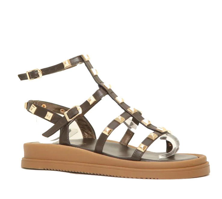 Φωτογραφία προϊόντος: Anteos Shoes 24405 Γυναικεία Πέδιλα - Σανδάλια από Δέρμα σε Καφέ χρώμα