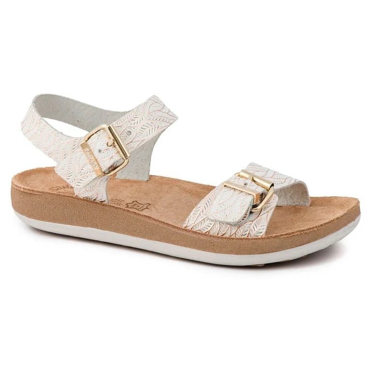Φωτογραφία προϊόντος: Fantasy Sandals Γυναικεία Ανατομικά Σανδάλια Panagiota s909 White Leaf