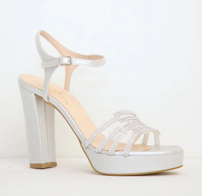 Φωτογραφία προϊόντος: Ellen Shoes Γυναικεία Πέδιλα 76870 από Eco σε Ασημί - Πέρλα χρώμα