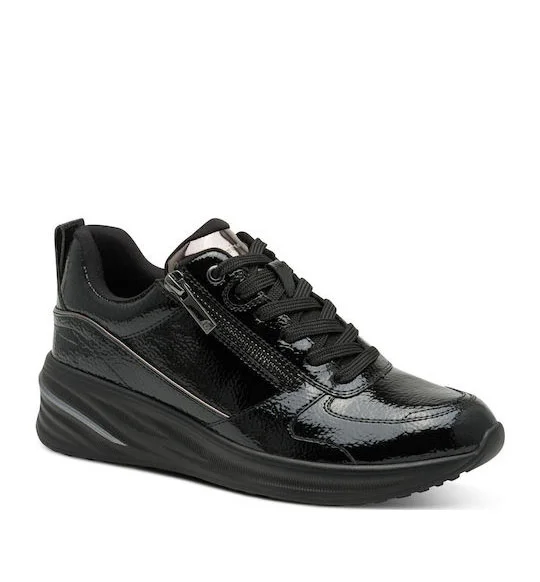 Φωτογραφία προϊόντος: Tamaris 1-23754-45-018 Γυναικεία Sneakers από Λουστρίνι σε Μαύρο χρώμα