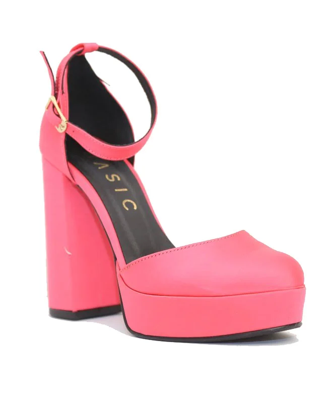 Φωτογραφία προϊόντος: Anteos Shoes Γυναικείο πέδιλο με μπαρέτα Anteos Basic 1115 σε Φούξια Σατέν χρώμα
