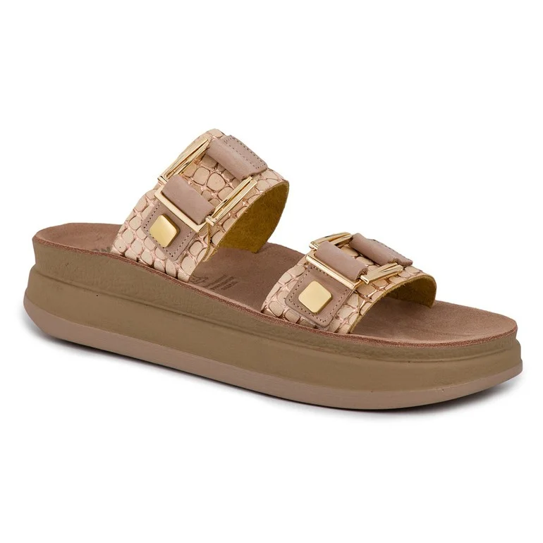Φωτογραφία προϊόντος: Fantasy Sandals Γυναικεία Ανατομικά Σανδάλια Adelita s1112 RoseGold Croco