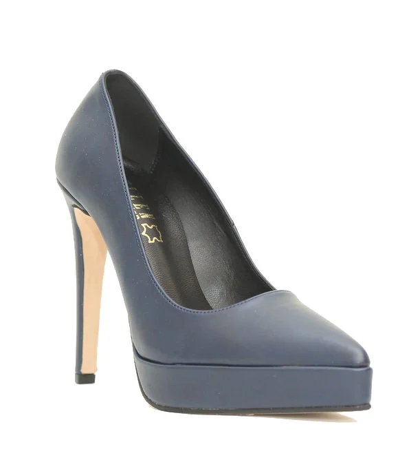 Φωτογραφία προϊόντος: Ellen Shoes Γυναικείες γόβες Ellen 88100 σε Μπλε χρώμα από Matt-Eco Υλικό
