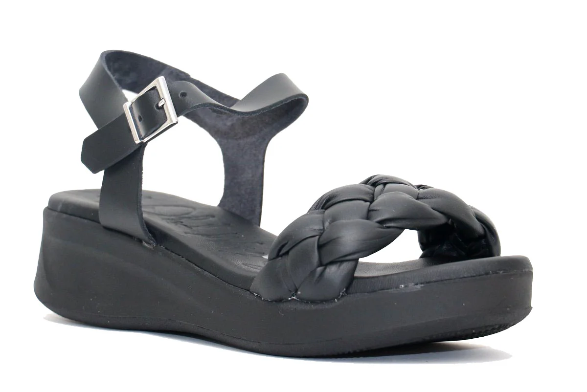 Φωτογραφία προϊόντος: Oh! my Sandals Γυναικεία Πέδιλα Oh My Sandals 4995 Μαύρο Δέρμα Ανατομικό