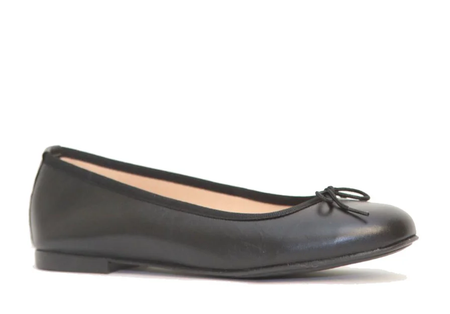 Φωτογραφία προϊόντος: Anteos Shoes Anteos ZG-14000 Γυναικεία Δερμάτινη Μπαλαρίνα σε Μαύρο χρώμα