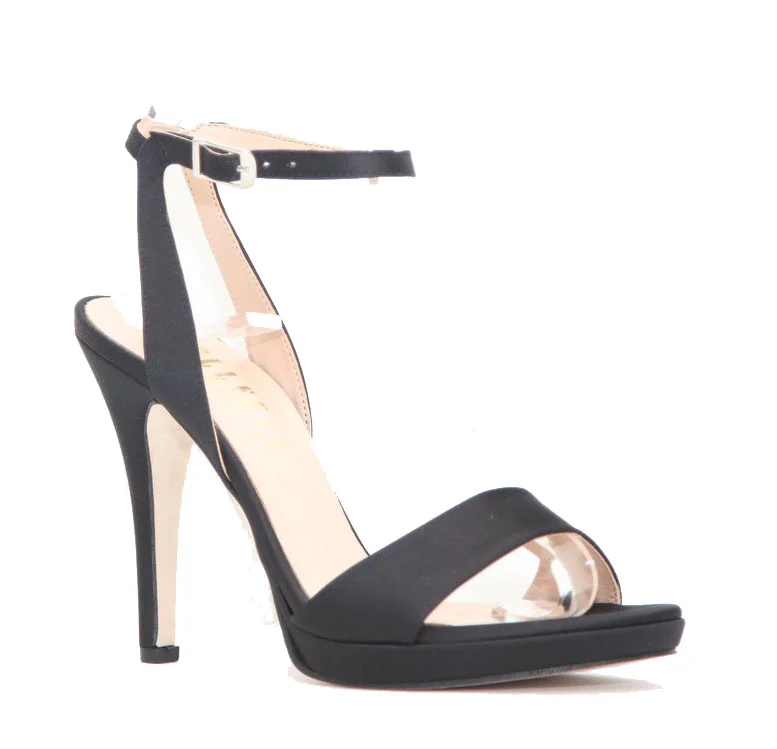 Φωτογραφία προϊόντος: Ellen Shoes 142732 Γυναικεία Πέδιλα από Σατέν σε μαύρο χρώμα