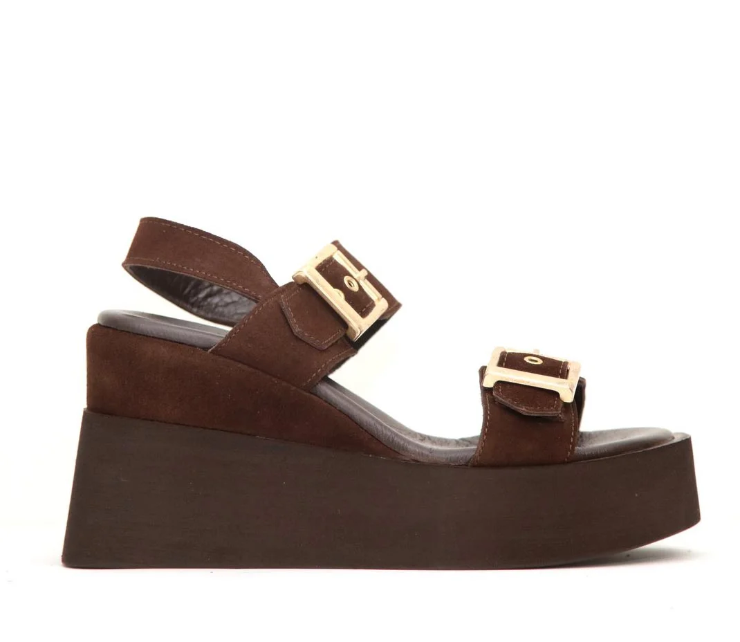Φωτογραφία προϊόντος: Mago Shoes 138-26719 Γυναικείες Πλατφόρμες από Δέρμα Καστόρι σε Καφέ χρώμα