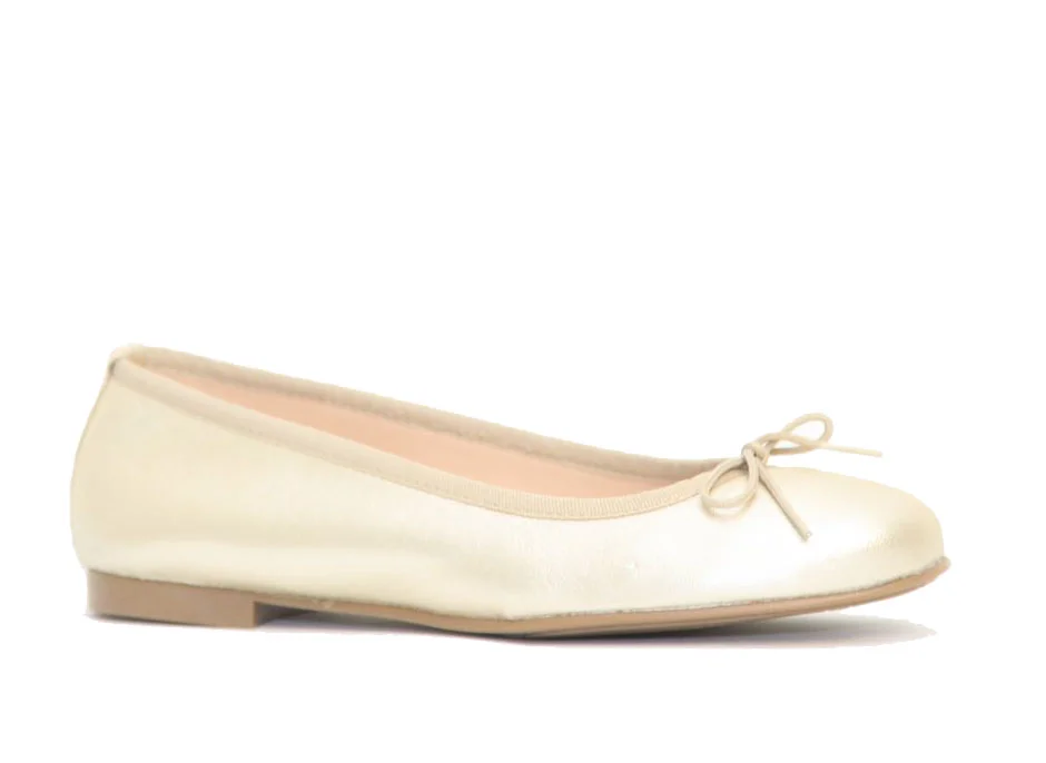 Φωτογραφία προϊόντος: Anteos Shoes Anteos ZG-14000 Γυναικεία Δερμάτινη Μπαλαρίνα σε Χρυσό χρώμα