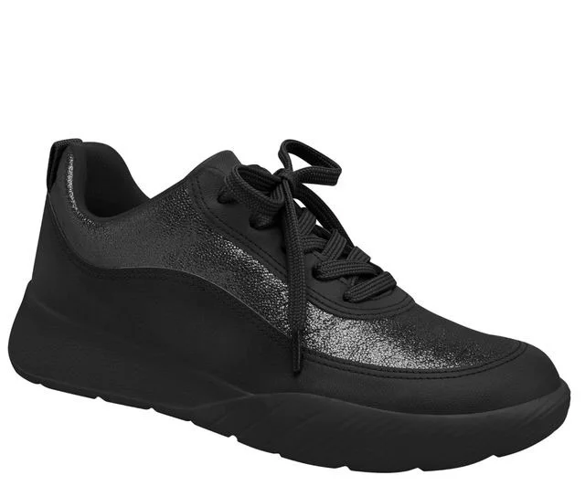 Φωτογραφία προϊόντος: Piccadilly 949018-4 Micro Fiber Γυναικεία Ανατομικά Sneakers σε Μαύρο χρώμα